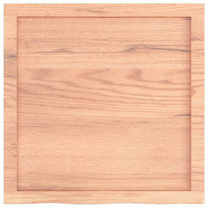 Piano Bagno Marrone 60x60x(2-6) cm Legno Massello Trattato