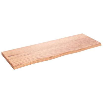 Piano Bagno Marrone Chiaro 80x30x2 cm Legno Massello Trattato