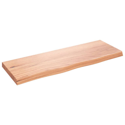 Piano Bagno Marrone 80x30x(2-4) cm Legno Massello Trattato
