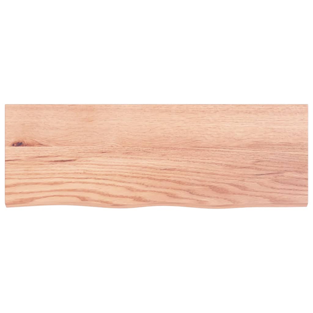 Piano Bagno Marrone 80x30x(2-4) cm Legno Massello Trattato