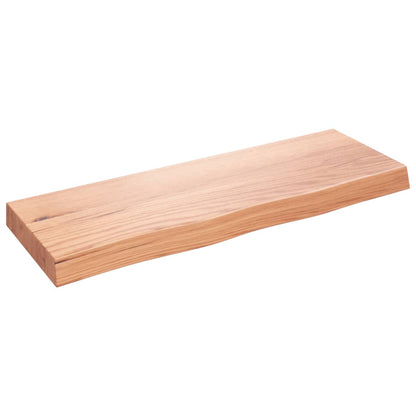 Piano Bagno Marrone 80x30x(2-6) cm Legno Massello Trattato