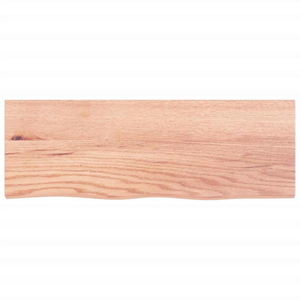 Piano Bagno Marrone 80x30x(2-6) cm Legno Massello Trattato
