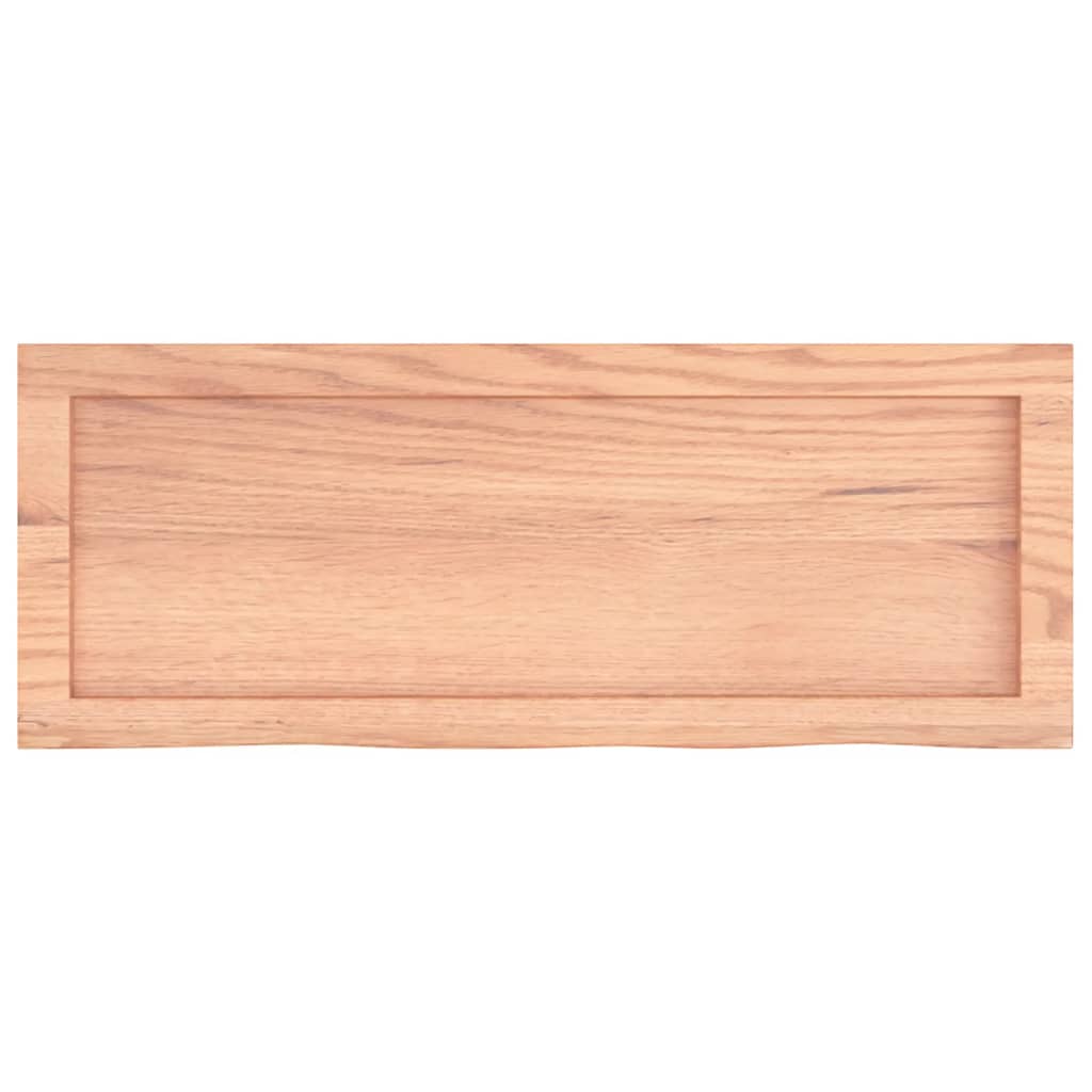 Piano Bagno Marrone 80x30x(2-6) cm Legno Massello Trattato
