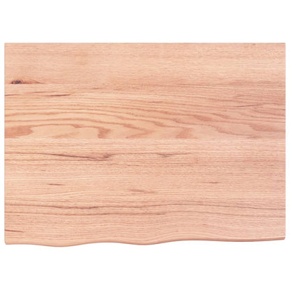 Piano Bagno Marrone 80x60x(2-4) cm Legno Massello Trattato