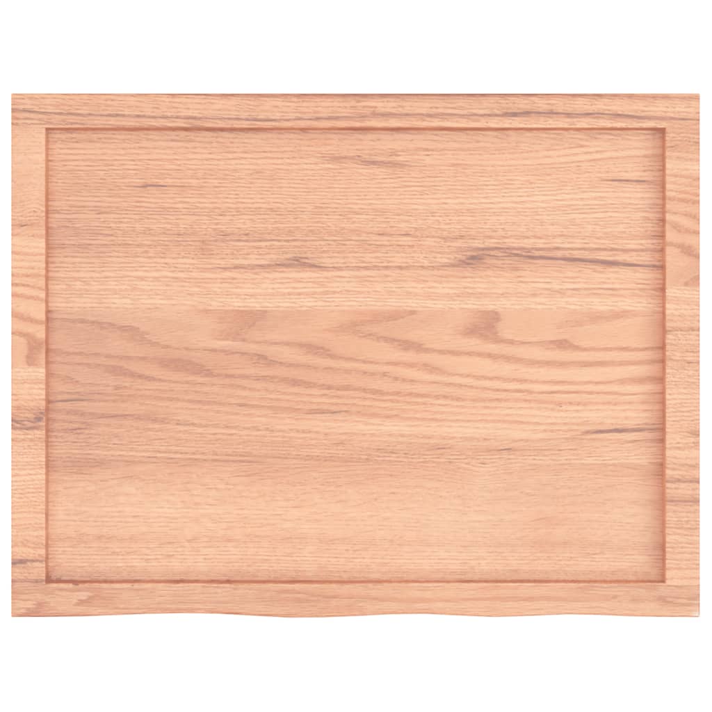 Piano Bagno Marrone 80x60x(2-4) cm Legno Massello Trattato