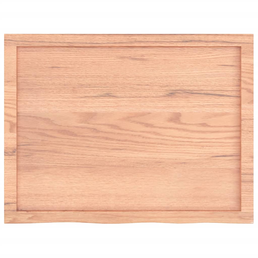 Piano Bagno Marrone 80x60x(2-6) cm Legno Massello Trattato