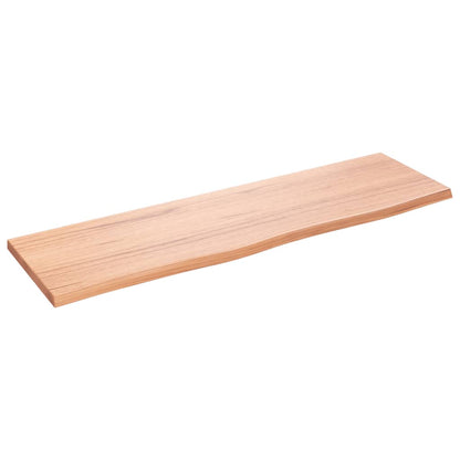 Piano Bagno Marrone Chiaro 100x30x2 cm Legno Massello Trattato