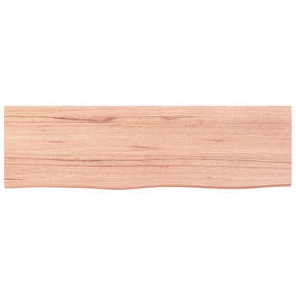 Piano Bagno Marrone 100x30x(2-4) cm Legno Massello Trattato