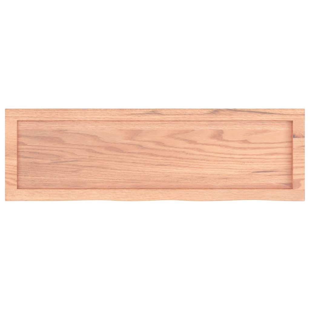 Piano Bagno Marrone 100x30x(2-4) cm Legno Massello Trattato