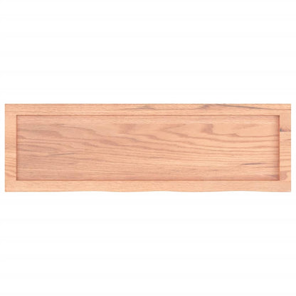 Piano Bagno Marrone 100x30x(2-4) cm Legno Massello Trattato