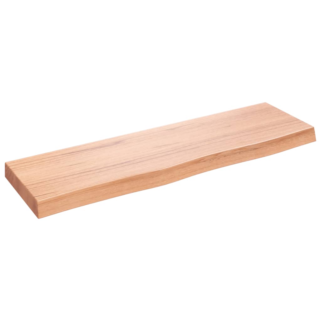 Piano Bagno Marrone 100x30x(2-6) cm Legno Massello Trattato