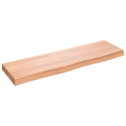 Piano Bagno Marrone 100x30x(2-6) cm Legno Massello Trattato