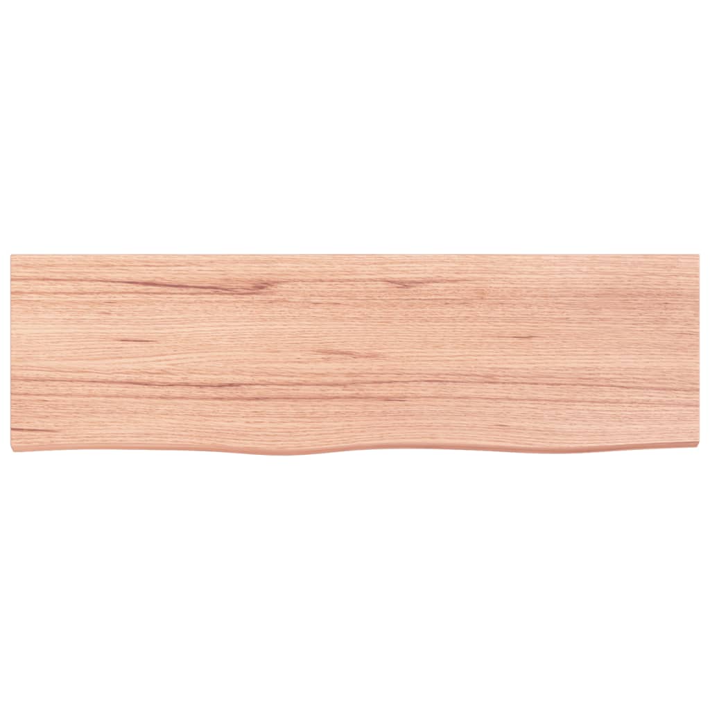 Piano Bagno Marrone 100x30x(2-6) cm Legno Massello Trattato
