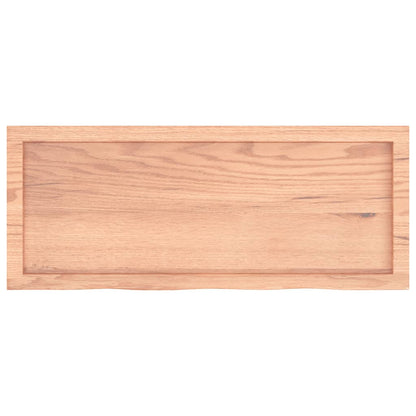Piano Bagno Marrone 100x40x(2-6) cm Legno Massello Trattato