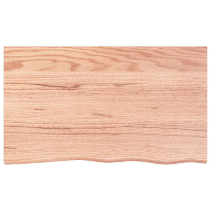 Piano Bagno Marrone 100x60x(2-4) cm Legno Massello Trattato