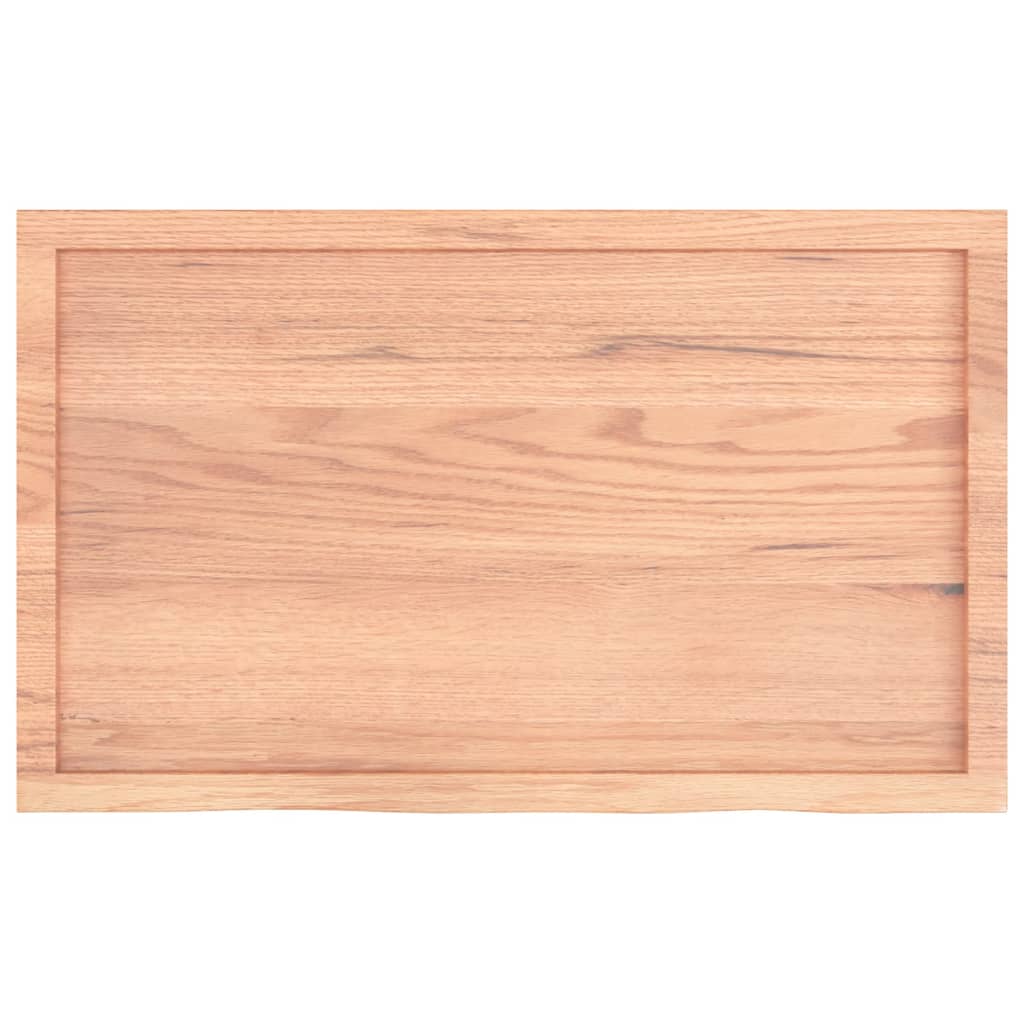 Piano Bagno Marrone 100x60x(2-4) cm Legno Massello Trattato