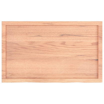 Piano Bagno Marrone 100x60x(2-4) cm Legno Massello Trattato
