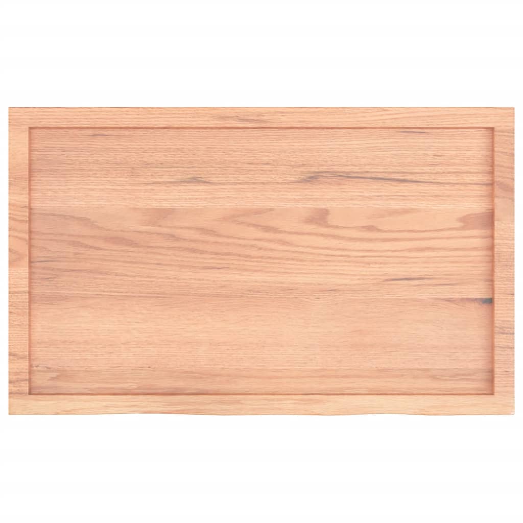 Piano Bagno Marrone 100x60x(2-6) cm Legno Massello Trattato
