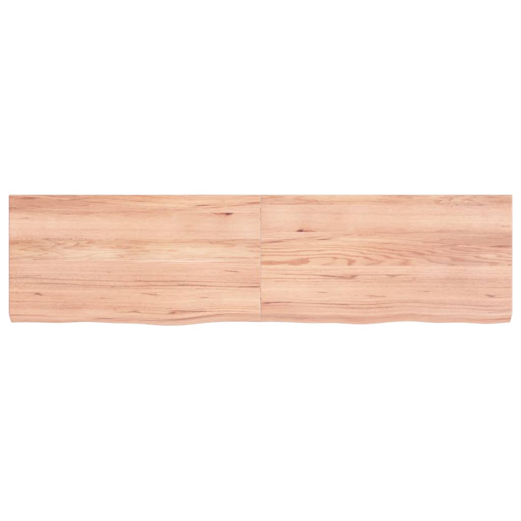 Piano Bagno Marrone 120x30x(2-4) cm Legno Massello Trattato