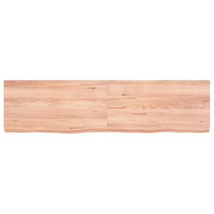 Piano Bagno Marrone 120x30x(2-6) cm Legno Massello Trattato