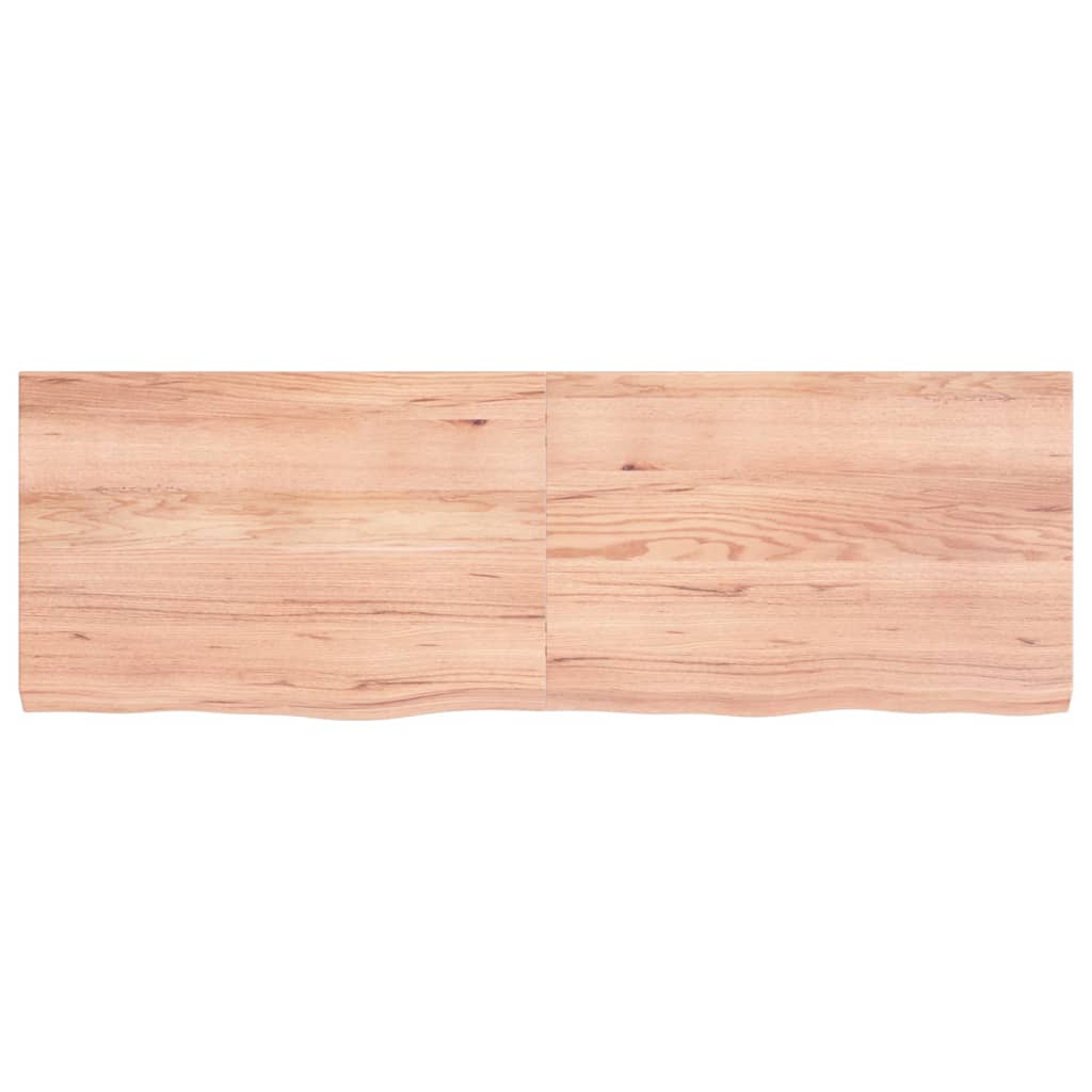 Piano Bagno Marrone 120x40x(2-4) cm Legno Massello Trattato
