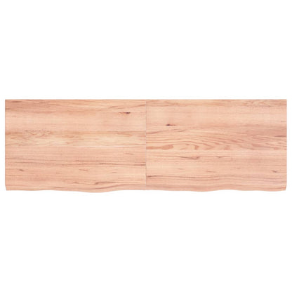 Piano Bagno Marrone 120x40x(2-4) cm Legno Massello Trattato