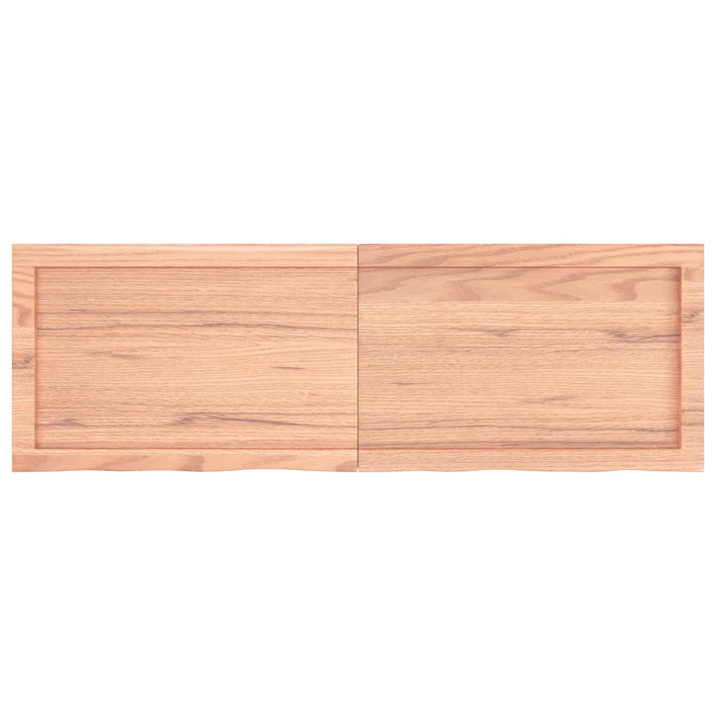 Piano Bagno Marrone 120x40x(2-4) cm Legno Massello Trattato