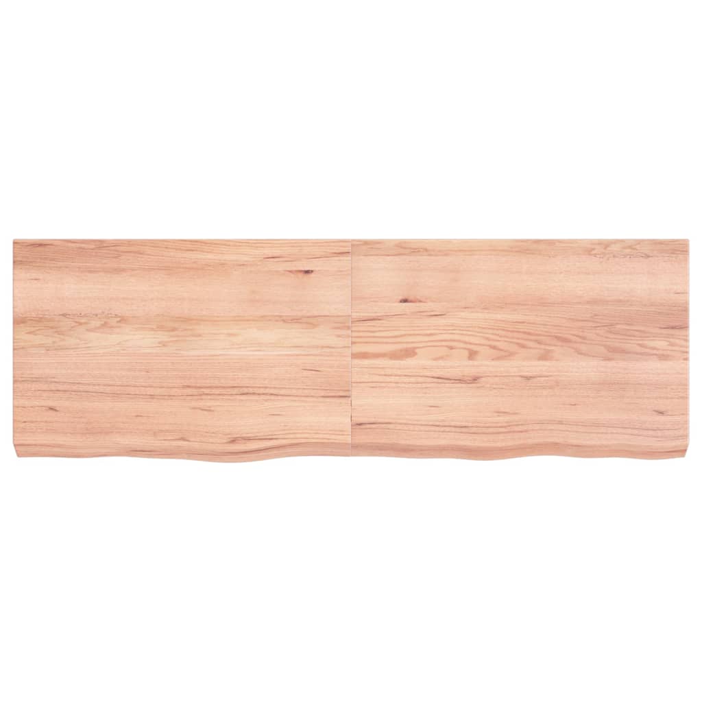 Piano Bagno Marrone 120x40x(2-6) cm Legno Massello Trattato