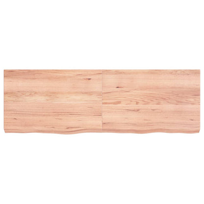 Piano Bagno Marrone 120x40x(2-6) cm Legno Massello Trattato