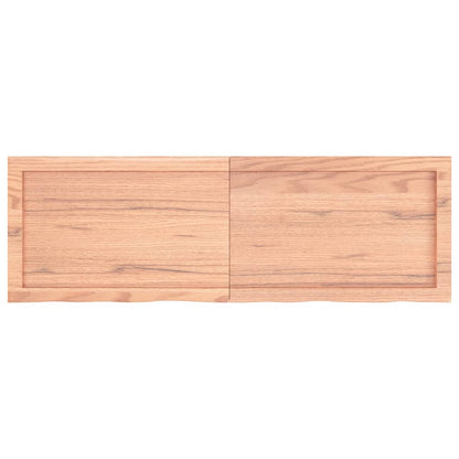 Piano Bagno Marrone 120x40x(2-6) cm Legno Massello Trattato