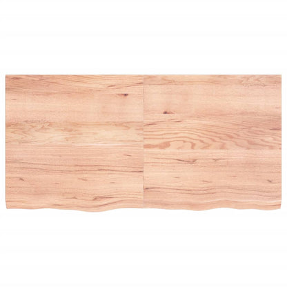 Piano Bagno Marrone 120x60x(2-4) cm Legno Massello Trattato