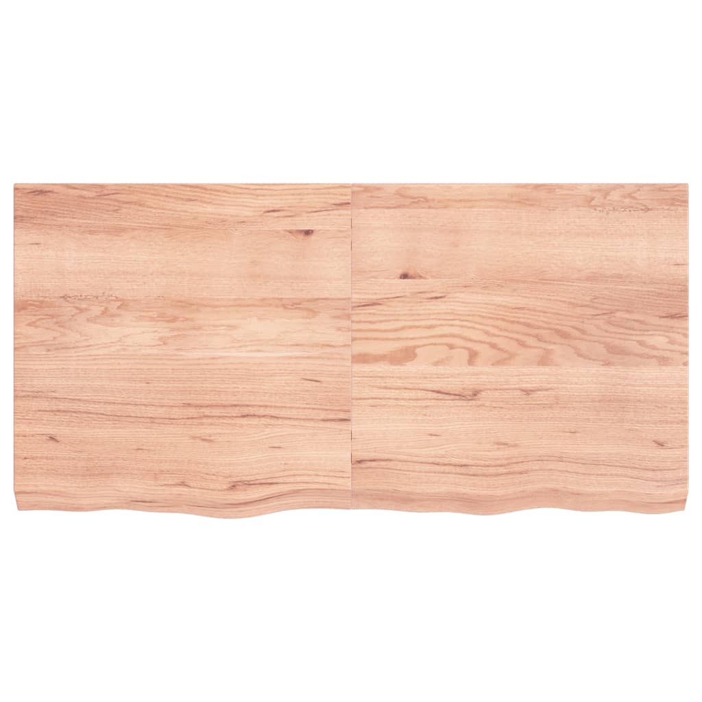 Piano Bagno Marrone 120x60x(2-6) cm Legno Massello Trattato