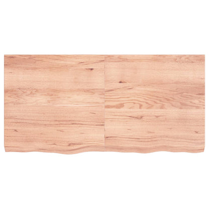 Piano Bagno Marrone 120x60x(2-6) cm Legno Massello Trattato