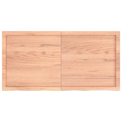 Piano Bagno Marrone 120x60x(2-6) cm Legno Massello Trattato