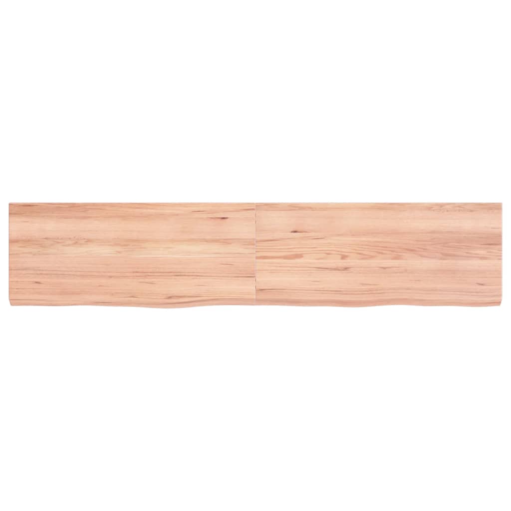 Piano Bagno Marrone 140x30x(2-4) cm Legno Massello Trattato