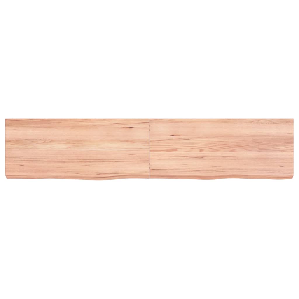 Piano Bagno Marrone 140x30x(2-6) cm Legno Massello Trattato