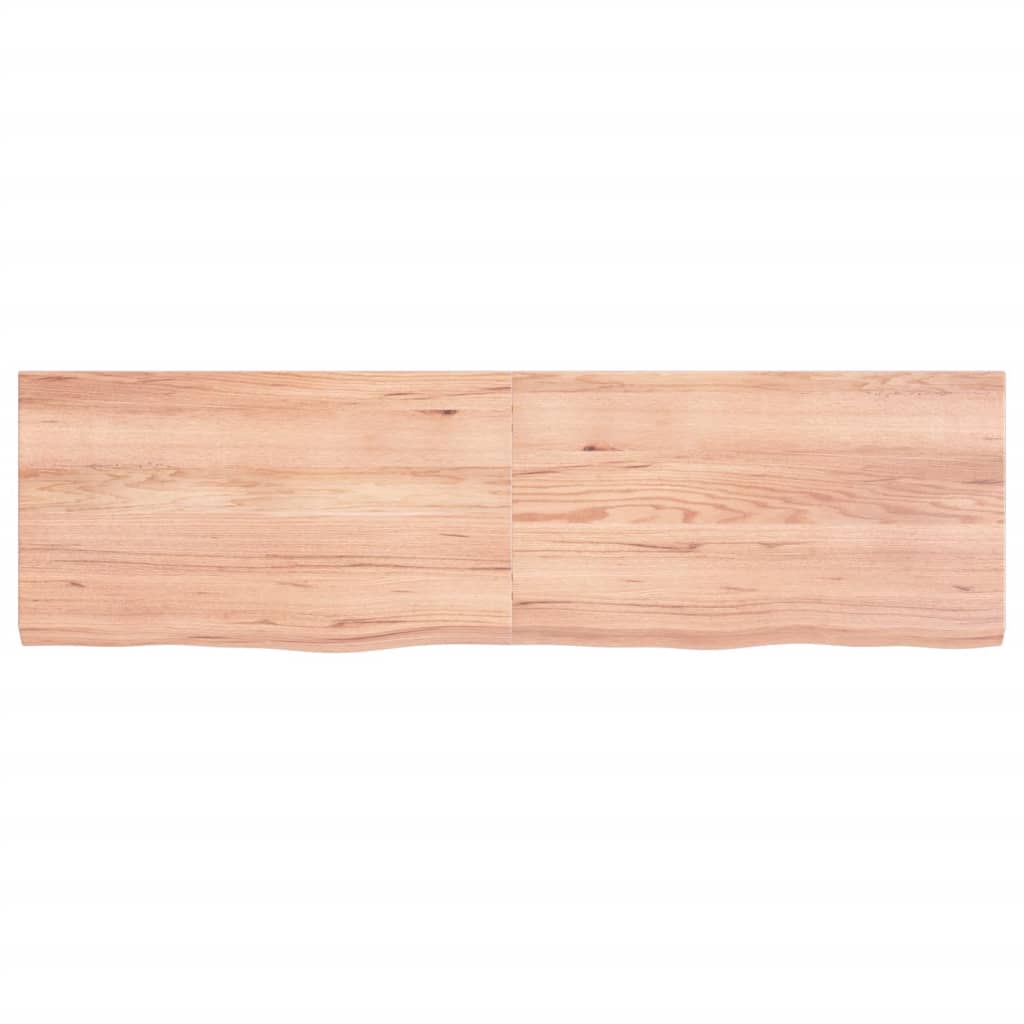 Piano Bagno Marrone 140x40x(2-4) cm Legno Massello Trattato