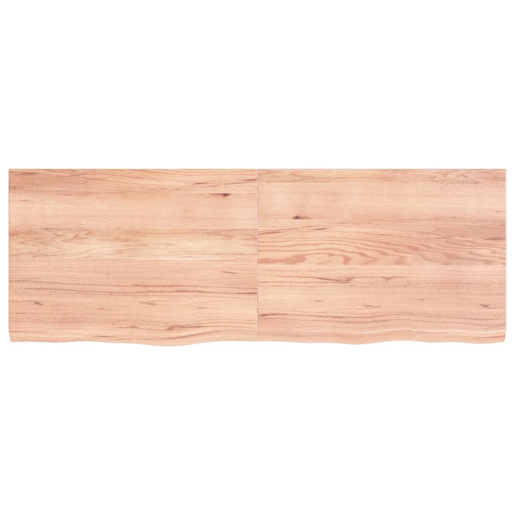 Piano Bagno Marrone 140x50x(2-4) cm Legno Massello Trattato