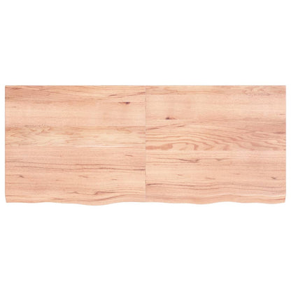 Piano Bagno Marrone 140x60x(2-4) cm Legno Massello Trattato
