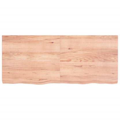 Piano Bagno Marrone 140x60x(2-6) cm Legno Massello Trattato