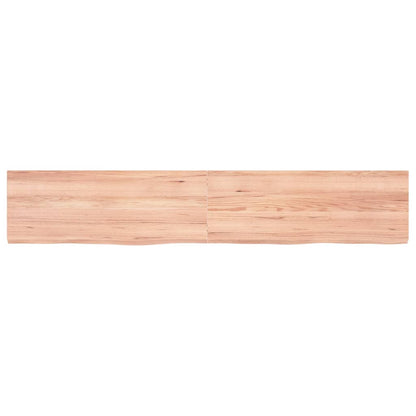 Piano Bagno Marrone 160x30x(2-4) cm Legno Massello Trattato