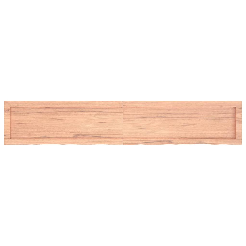 Piano Bagno Marrone 160x30x(2-4) cm Legno Massello Trattato