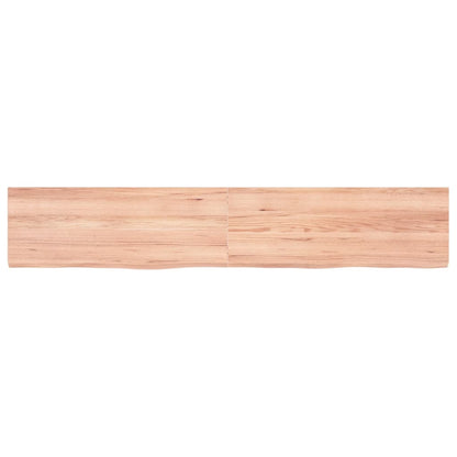 Piano Bagno Marrone 160x30x(2-6) cm Legno Massello Trattato