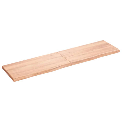 Piano Bagno Marrone 160x40x(2-4) cm Legno Massello Trattato