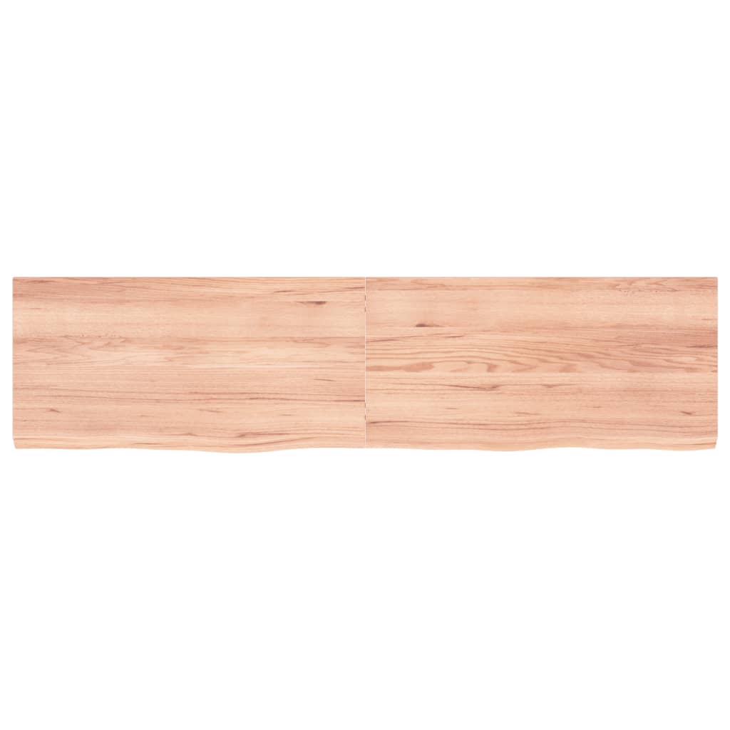 Piano Bagno Marrone 160x40x(2-4) cm Legno Massello Trattato