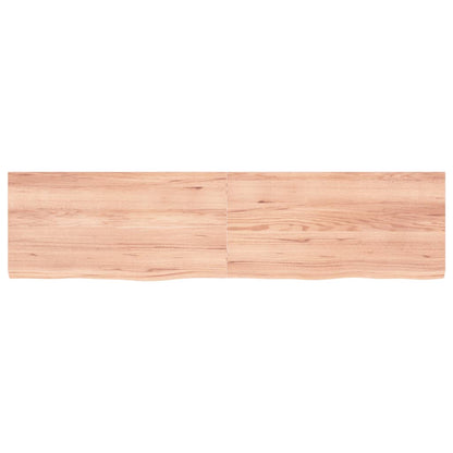 Piano Bagno Marrone 160x40x(2-4) cm Legno Massello Trattato