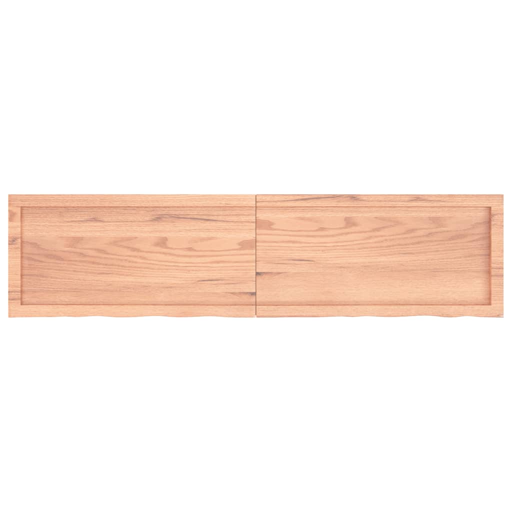 Piano Bagno Marrone 160x40x(2-4) cm Legno Massello Trattato