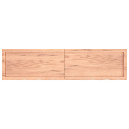 Piano Bagno Marrone 160x40x(2-4) cm Legno Massello Trattato