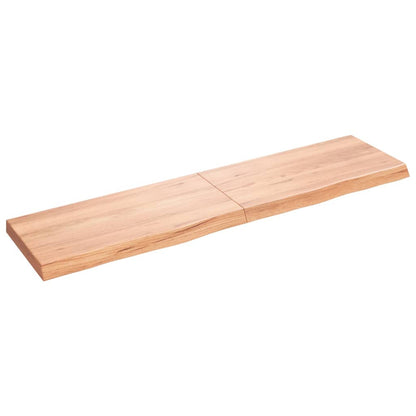 Piano Bagno Marrone 160x40x(2-6) cm Legno Massello Trattato