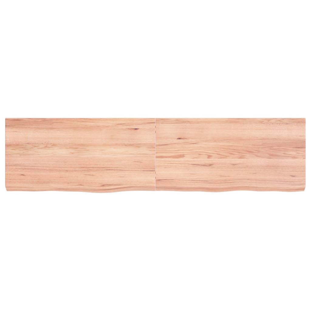 Piano Bagno Marrone 160x40x(2-6) cm Legno Massello Trattato